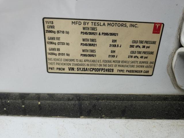 Продажа на аукционе авто 2013 Tesla Model S, vin: 5YJSA1CP0DFP24928, номер лота: 52862436