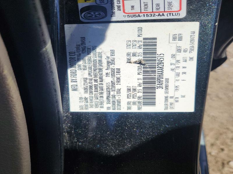 Продажа на аукционе авто 2010 Ford Fusion, vin: 3FAHP0HAXAR284515, номер лота: 54883626