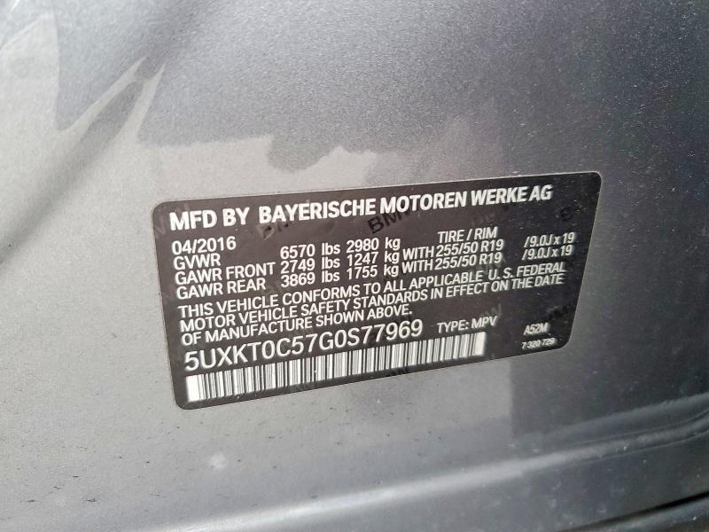 Aukcja sprzedaży 2016 Bmw X5, vin: 5UXKT0C57G0S77969, numer aukcji: 53080116
