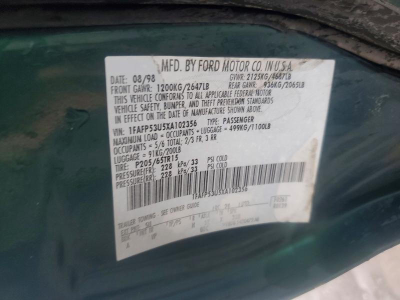 Aukcja sprzedaży 1999 Ford Taurus, vin: 1FAFP53U5XA102356, numer aukcji: 54863236