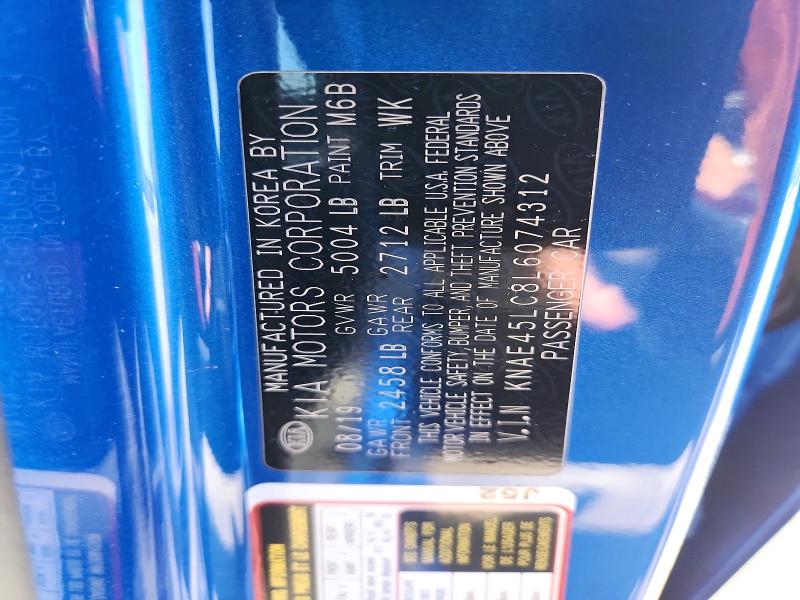 Продажа на аукционе авто 2020 Kia Stinger, vin: KNAE45LC8L6074312, номер лота: 53140256