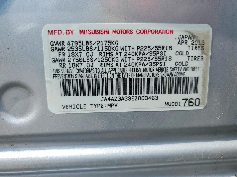 Aukcja sprzedaży 2014 Mitsubishi Outlander, vin: JA4AZ3A33EZ000463, numer aukcji: 51593686