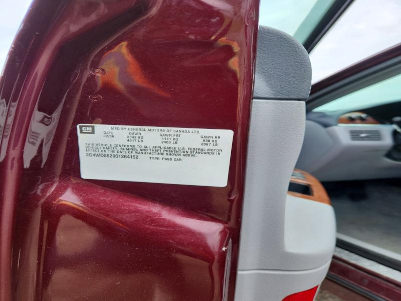 2006 Buick Lacrosse მანქანა იყიდება აუქციონზე, vin: 2G4WD582061264152, აუქციონის ნომერი: 54842056
