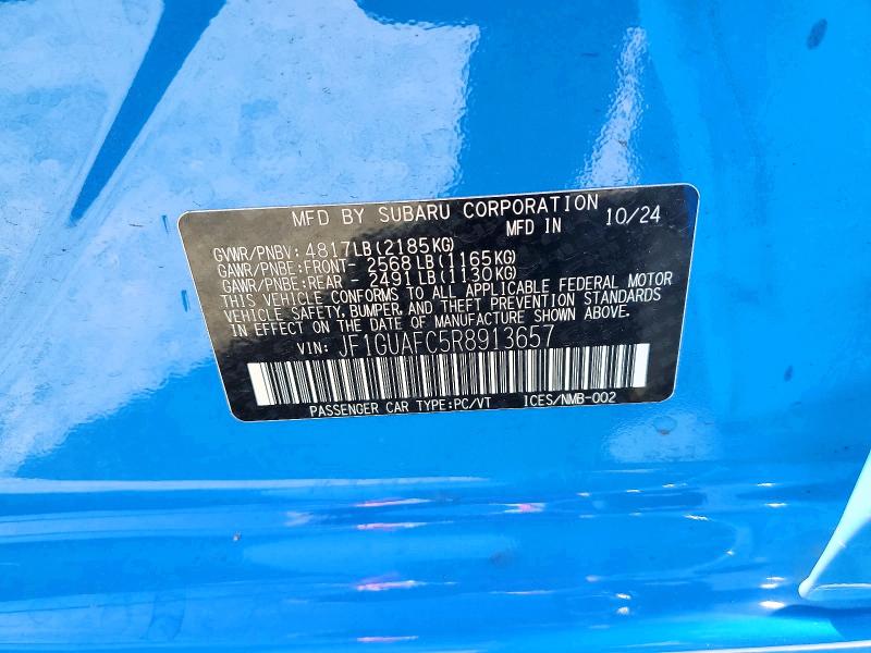 Продажа на аукционе авто 2024 Subaru Impreza, vin: JF1GUAFC5R8913657, номер лота: 54015256