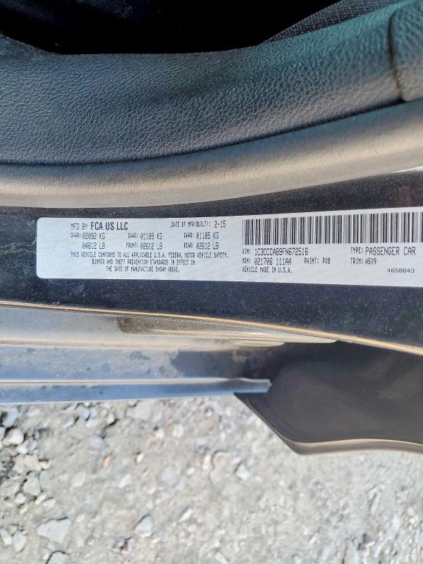 Aukcja sprzedaży 2015 Chrysler 200, vin: 1C3CCCAB9FN672516, numer aukcji: 52387226