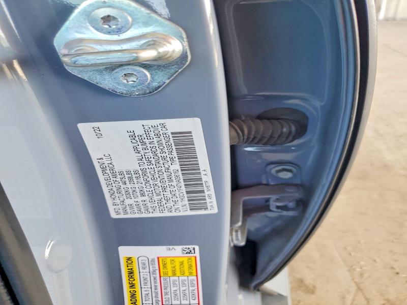 54910376 :رقم المزاد ، 1HGCV1F47NA096162 vin ، 2022 Honda Accord مزاد بيع