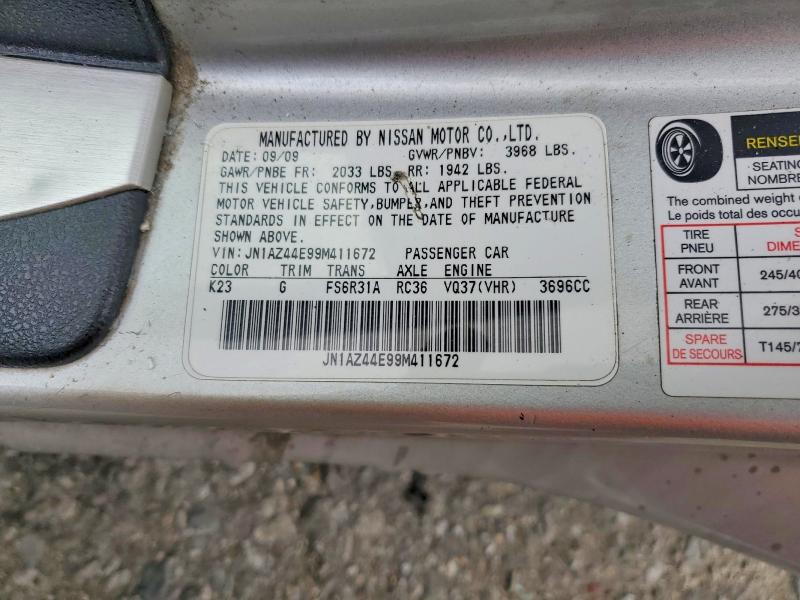 Aukcja sprzedaży 2009 Nissan 370z, vin: JN1AZ44E99M411672, numer aukcji: 55167136
