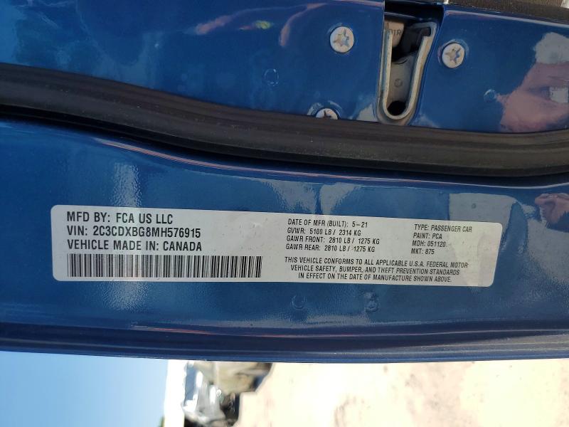 Aukcja sprzedaży 2021 Dodge Charger, vin: 2C3CDXBG8MH576915, numer aukcji: 50507036