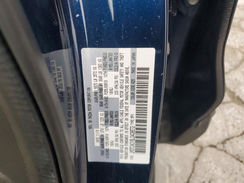 Продаж на аукціоні авто 2020 Mazda Cx-9, vin: JM3TCACY6L0408672, номер лоту: 55632466