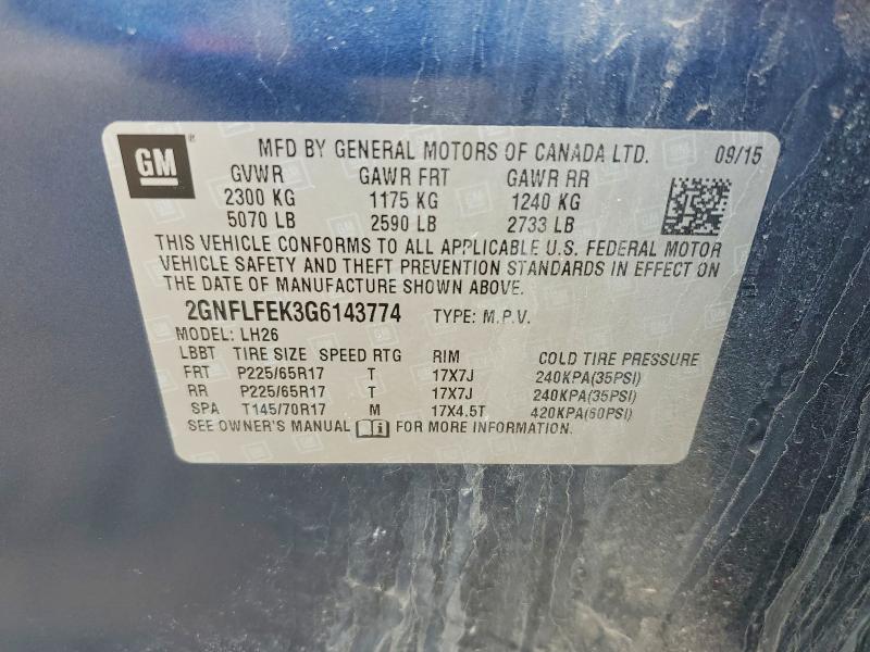 Продажа на аукционе авто 2016 Chevrolet Equinox, vin: 2GNFLFEK3G6143774, номер лота: 52176406