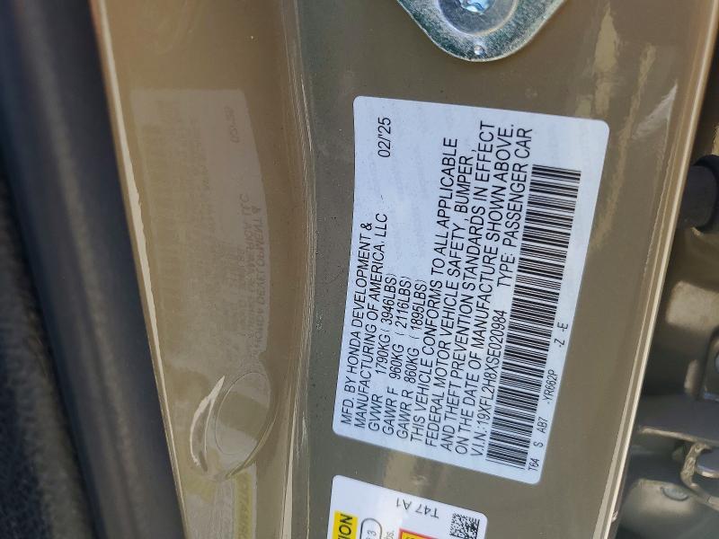 Продажа на аукционе авто 2025 Honda Civic, vin: 19XFL2H8XSE020984, номер лота: 54693006
