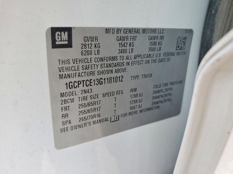 Продаж на аукціоні авто 2016 Chevrolet Colorado, vin: 1GCPTCE13G1181012, номер лоту: 54689786