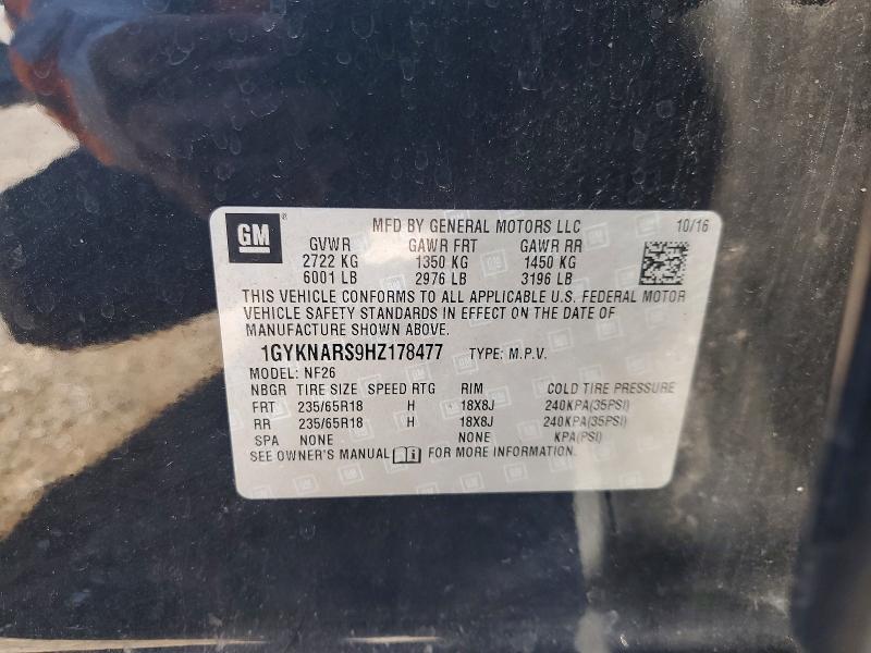 Aukcja sprzedaży 2017 Cadillac Xt5, vin: 1GYKNARS9HZ178477, numer aukcji: 52749476