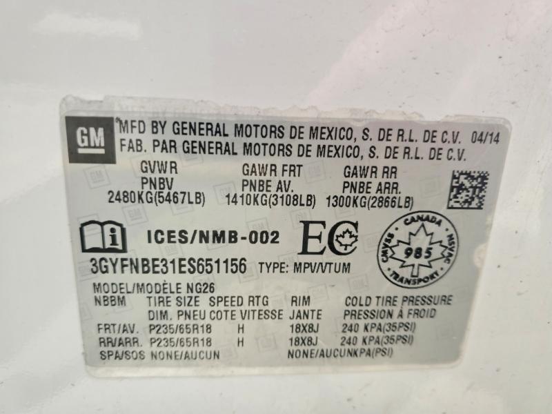 Продаж на аукціоні авто 2014 Cadillac Srx, vin: 3GYFNBE31ES651156, номер лоту: 53043206