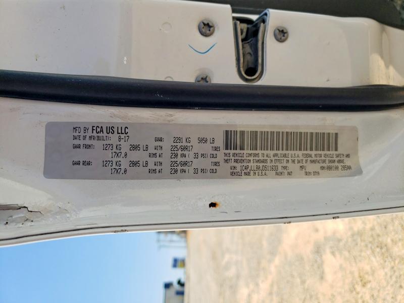 2018 Jeep Cherokee მანქანა იყიდება აუქციონზე, vin: 1C4PJLLB0JD511633, აუქციონის ნომერი: 52957476