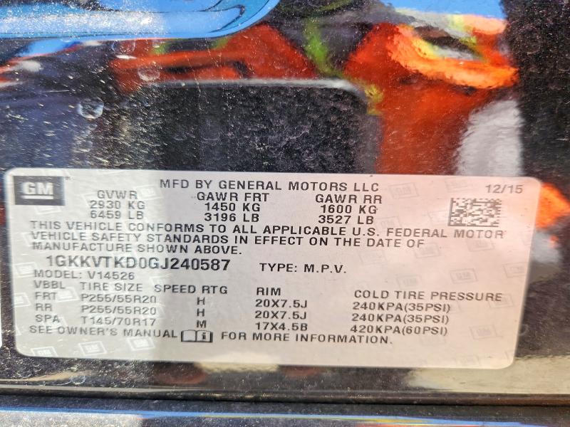 Продаж на аукціоні авто 2016 Gmc Acadia, vin: 1GKKVTKD0GJ240587, номер лоту: 53284456
