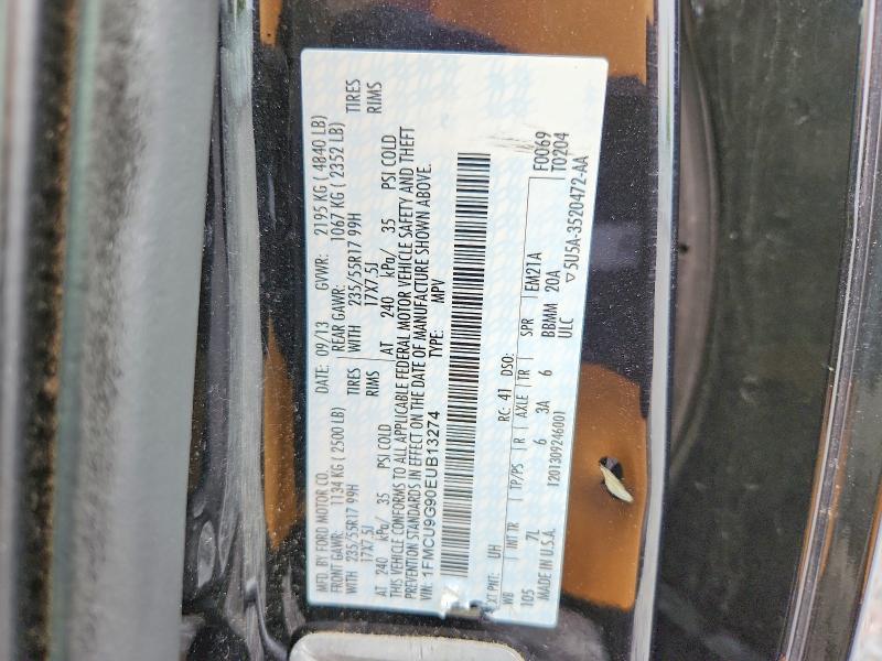 Продажа на аукционе авто 2014 Ford Escape, vin: 1FMCU9G90EUB13274, номер лота: 54641346
