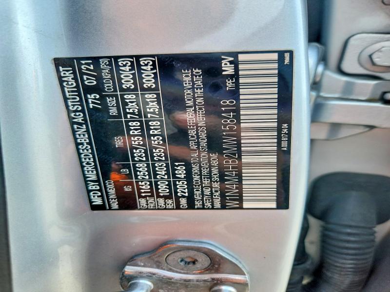 Aukcja sprzedaży 2021 Mercedes-benz Glb, vin: W1N4M4HB2MW158418, numer aukcji: 53341936