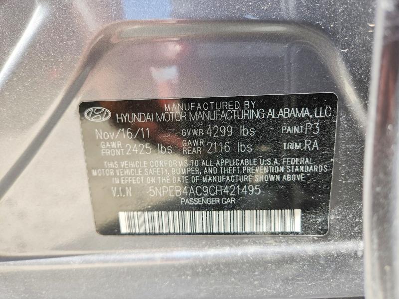 Продажа на аукционе авто 2012 Hyundai Sonata, vin: 5NPEB4AC9CH421495, номер лота: 53894516