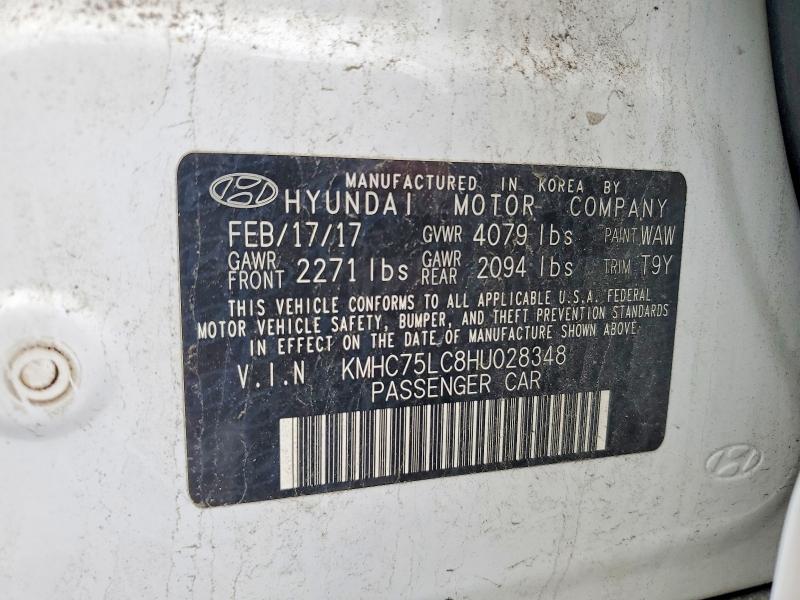 Продажа на аукционе авто 2017 Hyundai Ioniq, vin: KMHC75LC8HU028348, номер лота: 54708486