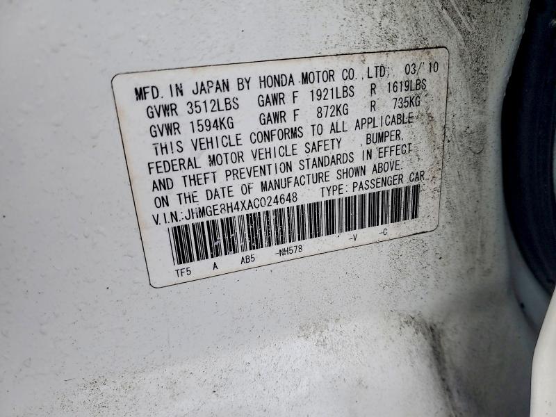 Продажа на аукционе авто 2010 Honda Fit, vin: JHMGE8H4XAC024648, номер лота: 54760006