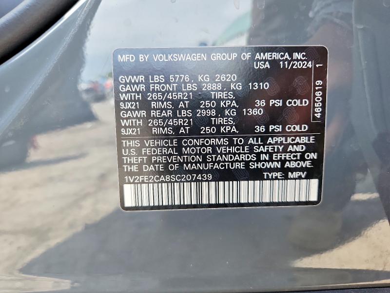 Aukcja sprzedaży 2025 Volkswagen Atlas Cross Sport, vin: 1V2FE2CA8SC207439, numer aukcji: 53220236