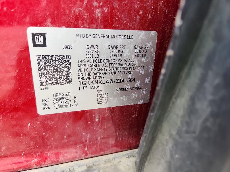 Продажа на аукционе авто 2019 Gmc Acadia, vin: 1GKKNKLA7KZ141564, номер лота: 54334896