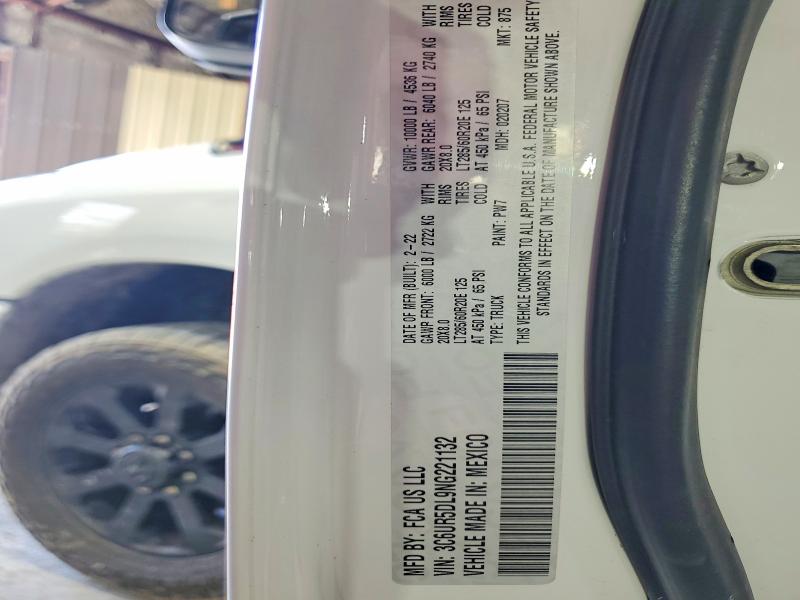 Продаж на аукціоні авто 2022 Ram 2500, vin: 3C6UR5DL9NG221132, номер лоту: 52191586