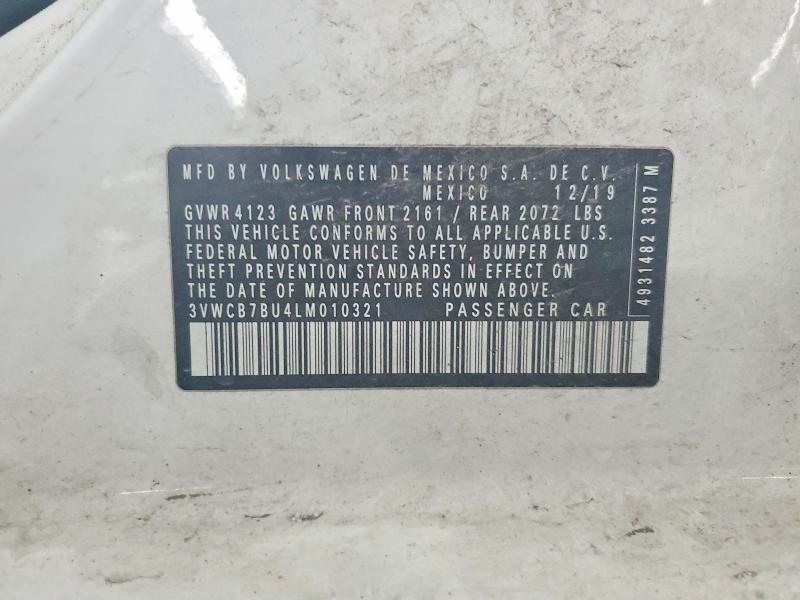 Продажа на аукционе авто 2020 Volkswagen Jetta, vin: 3VWCB7BU4LM010321, номер лота: 54825776
