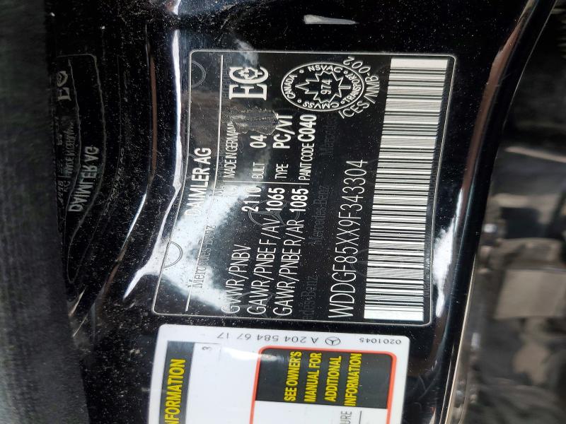 Продажа на аукционе авто 2009 Mercedes-benz C, vin: WDDGF85XX9F343304, номер лота: 47947776