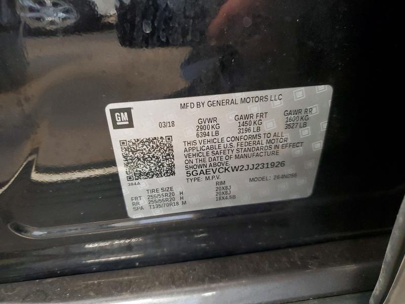 Продаж на аукціоні авто 2018 Buick Enclave, vin: 5GAEVCKW2JJ231926, номер лоту: 55040466