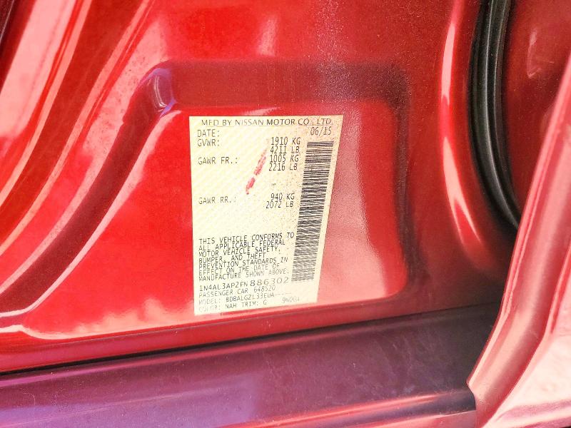 Продаж на аукціоні авто 2015 Nissan Altima, vin: 1N4AL3AP2FN886302, номер лоту: 53795786
