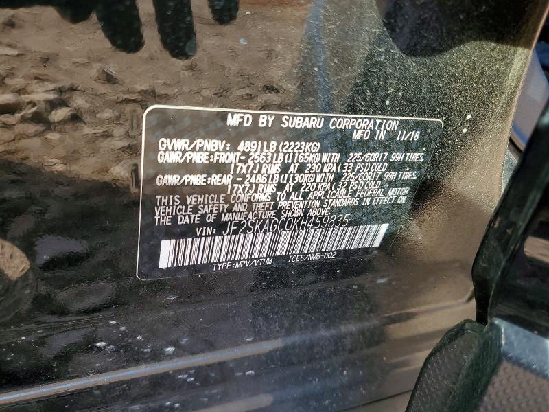 Aukcja sprzedaży 2019 Subaru Forester, vin: JF2SKAGC0KH459835, numer aukcji: 53191516