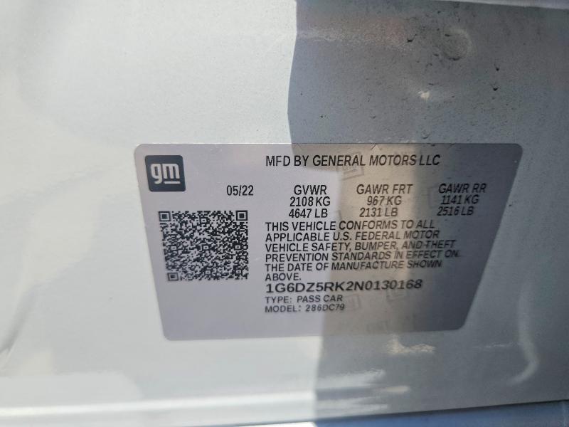 Aukcja sprzedaży 2022 Cadillac Ct5, vin: 1G6DZ5RK2N0130168, numer aukcji: 53911306