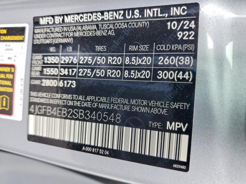 Продажа на аукционе авто 2025 Mercedes-benz Gle, vin: 4JGFB4EB2SB340548, номер лота: 53429326