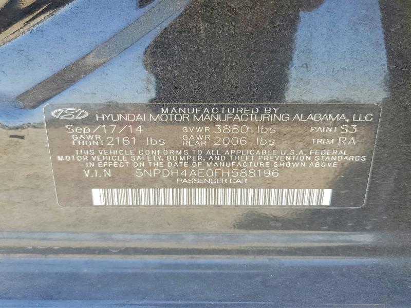 Продажа на аукционе авто 2015 Hyundai Elantra, vin: 5NPDH4AE0FH588196, номер лота: 55000936