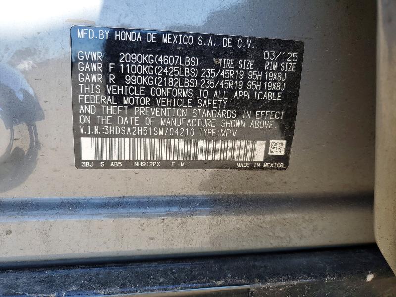 Продаж на аукціоні авто 2025 Acura Adx, vin: 3HDSA2H51SM704210, номер лоту: 52733626
