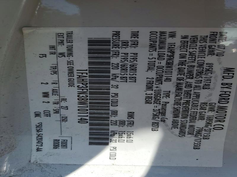 Aukcja sprzedaży 2011 Ford Focus, vin: 1FAHP3FN3BW101140, numer aukcji: 52564436