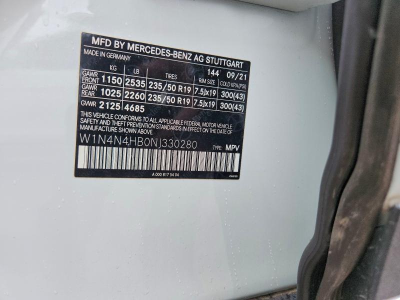 Aukcja sprzedaży 2022 Mercedes-benz Gla, vin: W1N4N4HB0NJ330280, numer aukcji: 51800306
