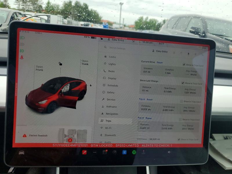 53542206 :رقم المزاد ، 5YJYGDEE4MF121051 vin ، 2021 Tesla Model Y مزاد بيع