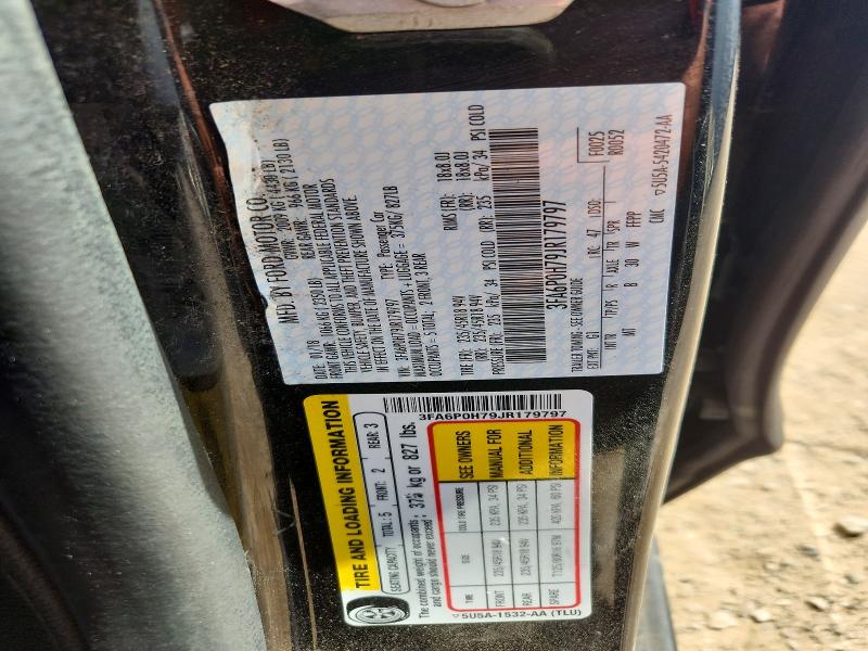 Продажа на аукционе авто 2018 Ford Fusion, vin: 3FA6P0H79JR179797, номер лота: 55243736