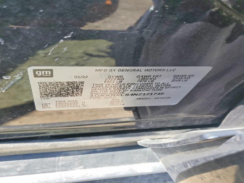 Продаж на аукціоні авто 2022 Gmc Acadia, vin: 1GKKNXLS4NZ121749, номер лоту: 55134316