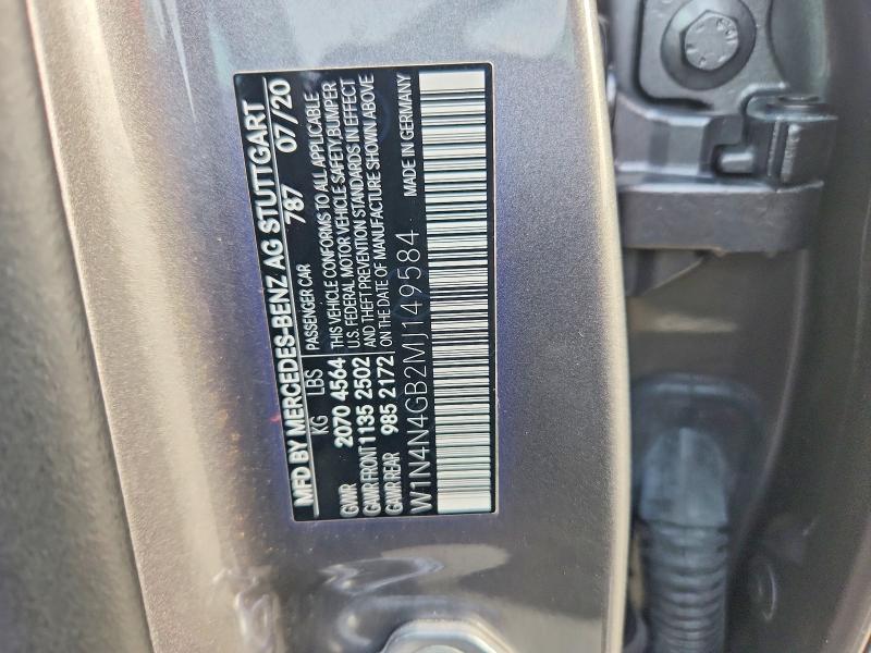 Продажа на аукционе авто 2021 Mercedes-benz Gla, vin: W1N4N4GB2MJ149584, номер лота: 52735066