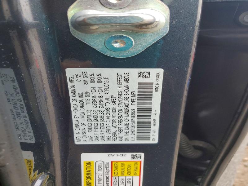 54125946 :رقم المزاد ، 2HKRS6H52PH809579 vin ، 2023 Honda Cr-v مزاد بيع