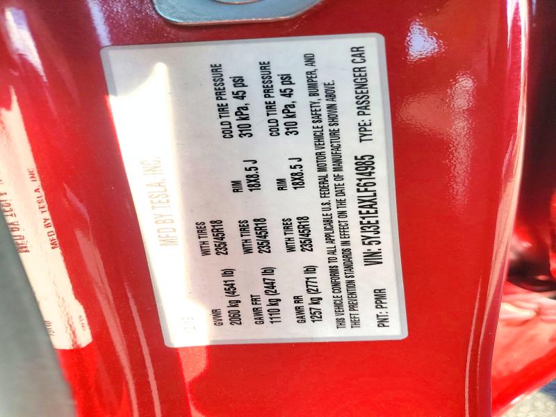Aukcja sprzedaży 2020 Tesla Model 3, vin: 5YJ3E1EAXLF614985, numer aukcji: 51342756