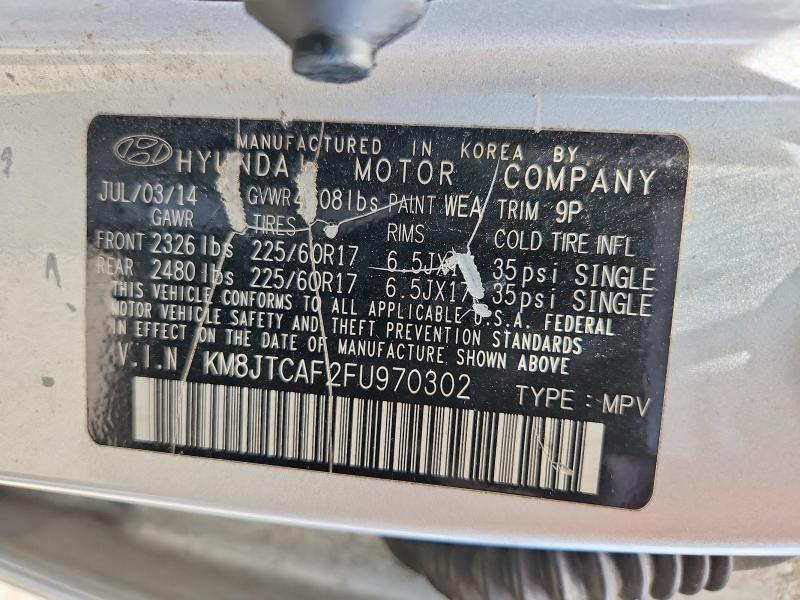 Продаж на аукціоні авто 2015 Hyundai Tucson, vin: KM8JTCAF2FU970302, номер лоту: 53438606