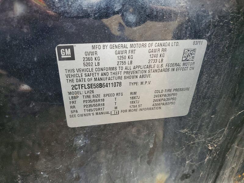 Продажа на аукционе авто 2011 Gmc Terrain, vin: 2CTFLSE58B6411078, номер лота: 52383396