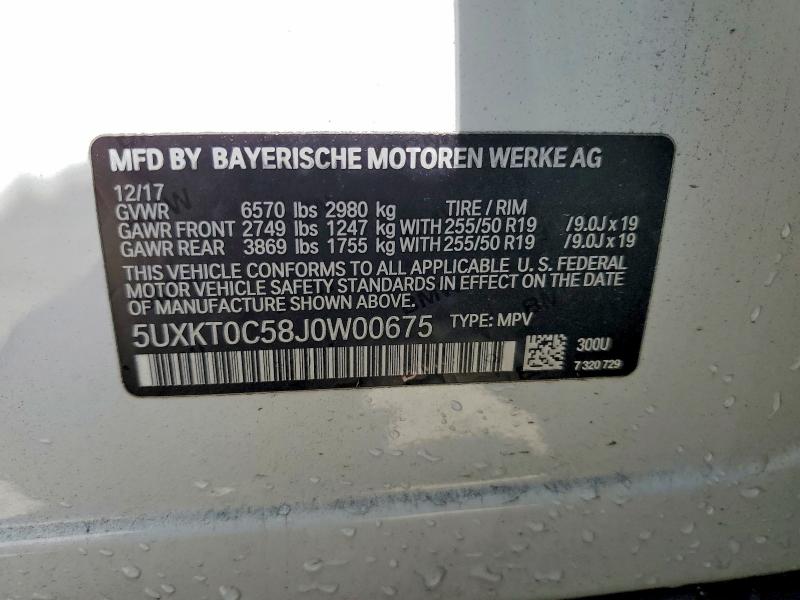 Продаж на аукціоні авто 2018 Bmw X5, vin: 5UXKT0C58J0W00675, номер лоту: 54469206
