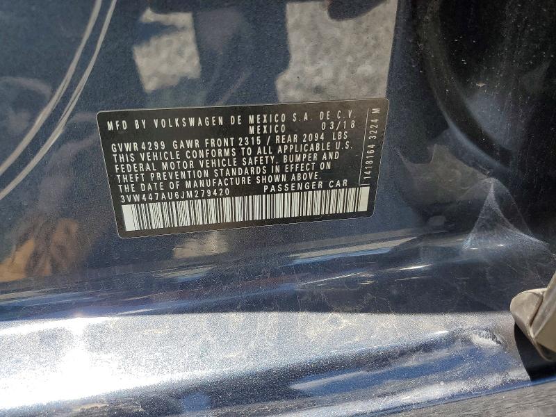 Aukcja sprzedaży 2018 Volkswagen Gti, vin: 3VW447AU6JM279420, numer aukcji: 52675016
