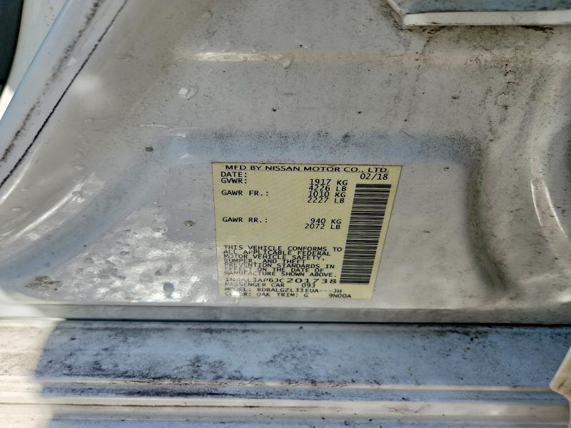 2018 Nissan Altima მანქანა იყიდება აუქციონზე, vin: 1N4AL3AP6JC201738, აუქციონის ნომერი: 52173536